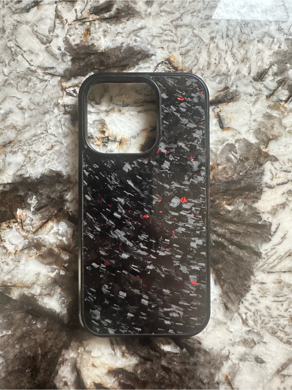 Red/Black Carbon Fiber iPhone 14 Pro Case